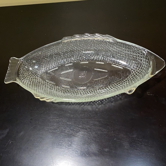 Kitchen Vintage Glass Fish Serving Bowl Poshmark